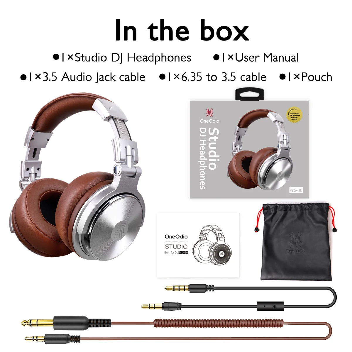 Professional Studio & DJ Headphones with Mic