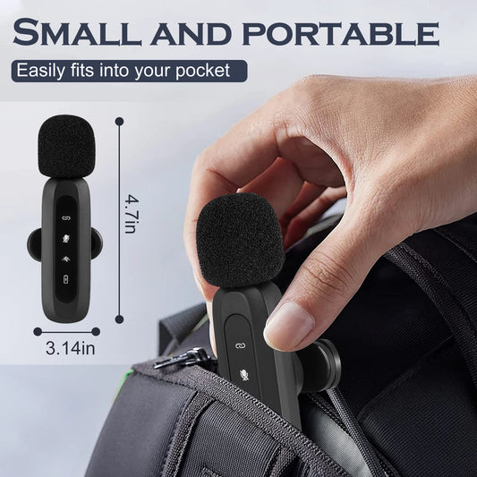 Zynze ClipMic™ – Wireless Lavalier Microphone for iPhone & Android Plug & Play