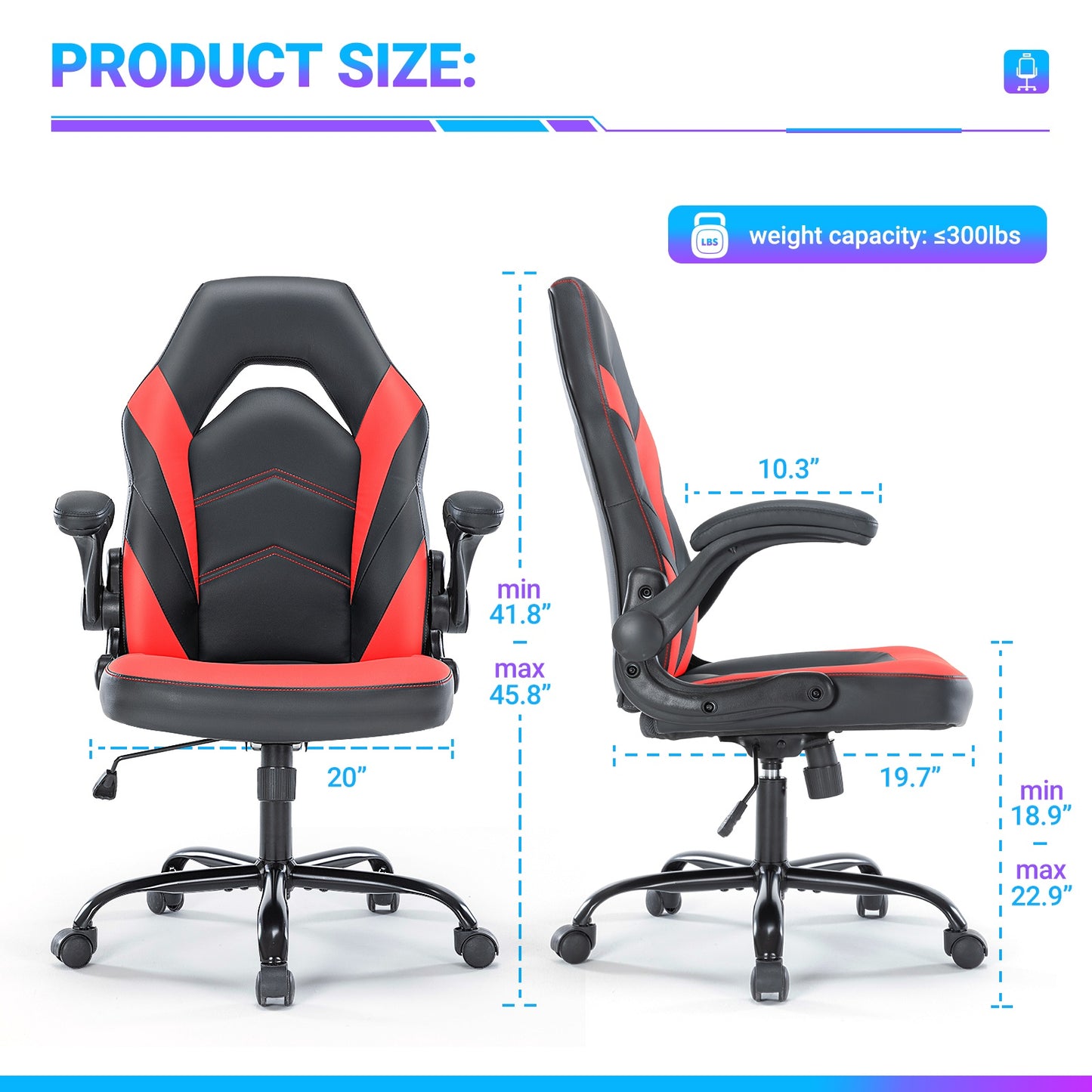 ZYNZE Elite PU Leather Gaming Chair – Ergonomic Comfort with Lumbar Support