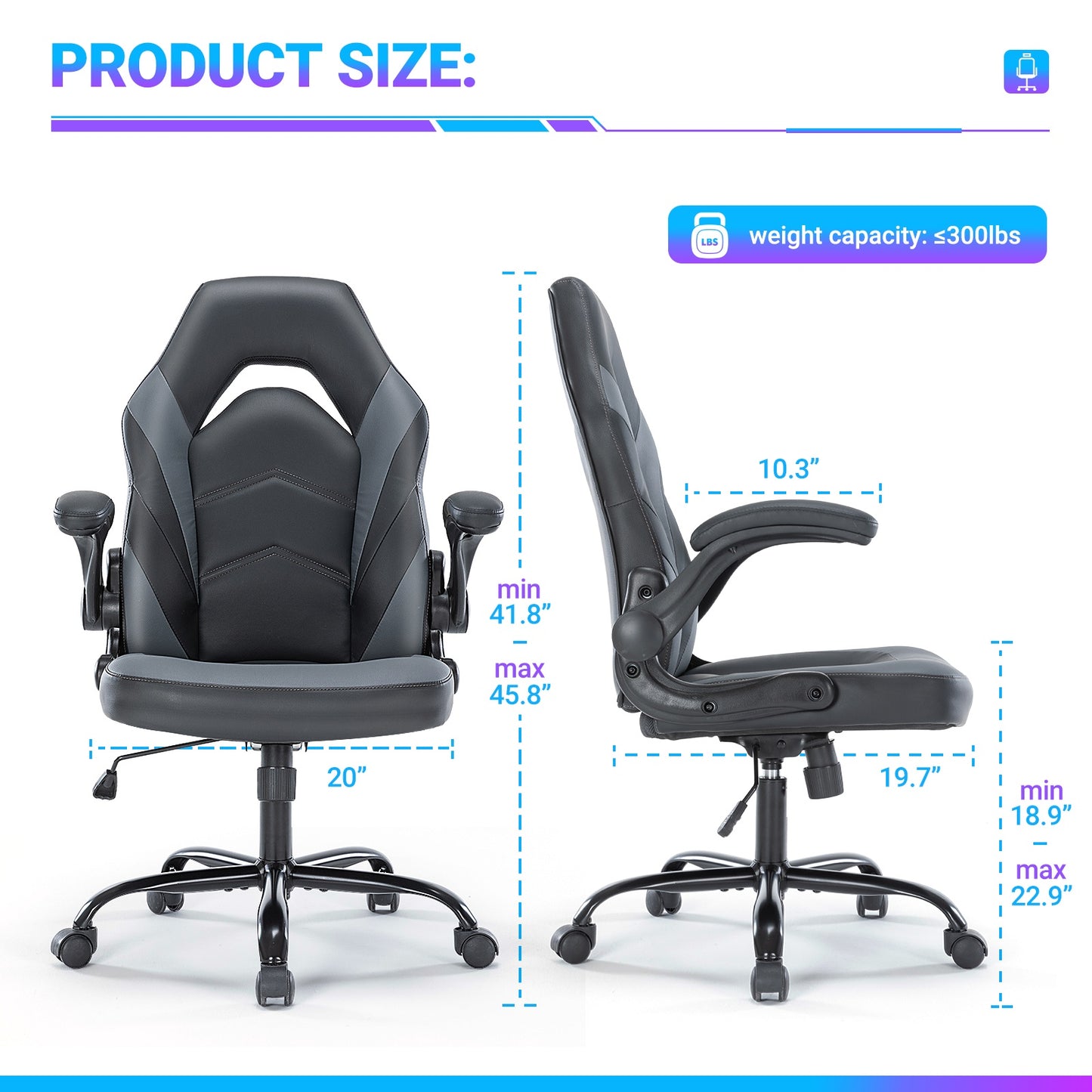 ZYNZE Elite PU Leather Gaming Chair – Ergonomic Comfort with Lumbar Support