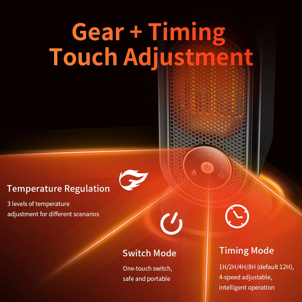 ZYNZE HeatMini™ 1000W – Portable Electric Space Heater with Auto Power-Off & Silent Mode