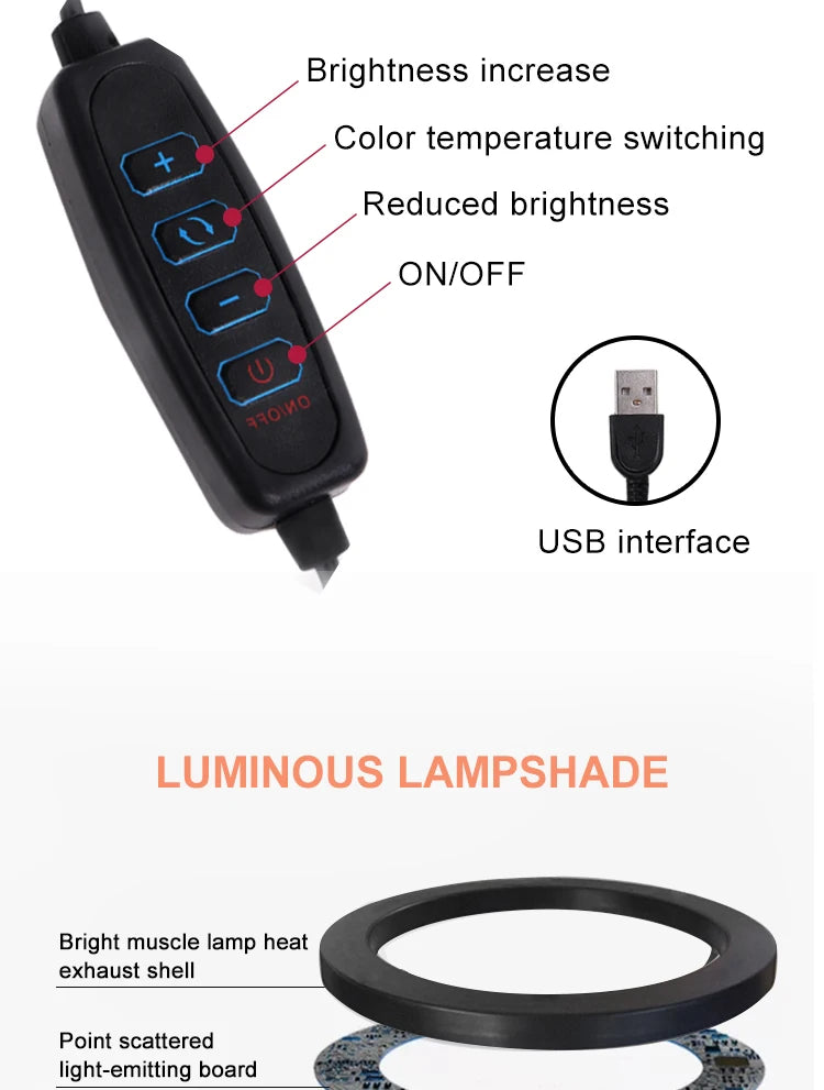 Zynze RingBeam™ – LED Ring Light with Phone Holder for YouTube & Vlogging