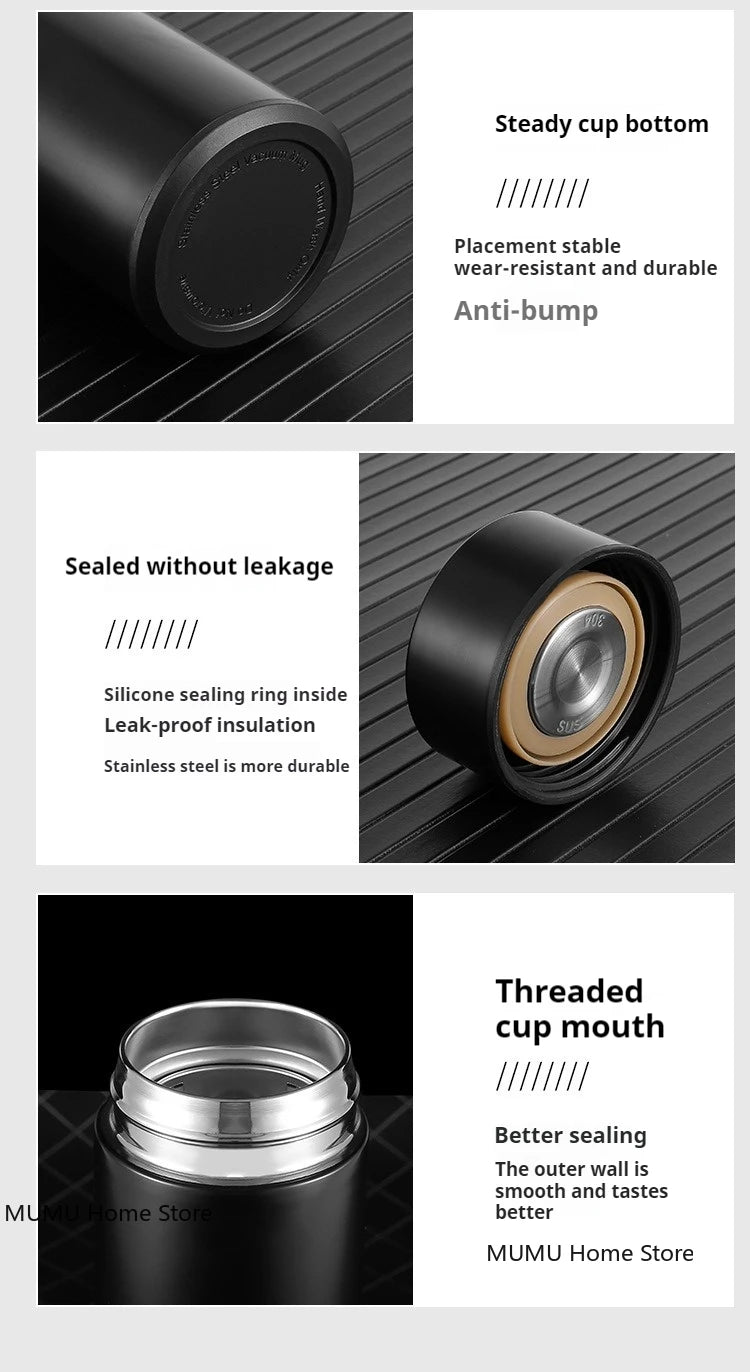 ZYNZE SmartCup™ 500 – Intelligent LED Thermos Bottle (Hot & Cold Insulated Mug)