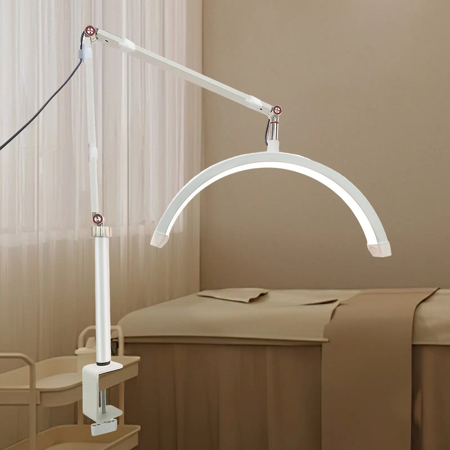 ZYNZE HaloBeam™ M3X – 16” Half-Moon LED Fill Light (3000K–6000K) with C-Clamp Mount