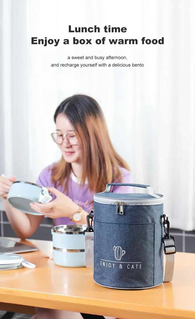 ZYNZE HeatBox™ Pro – 2L USB Electric Lunch Box with Stainless Steel Warmer & Cooler Bag