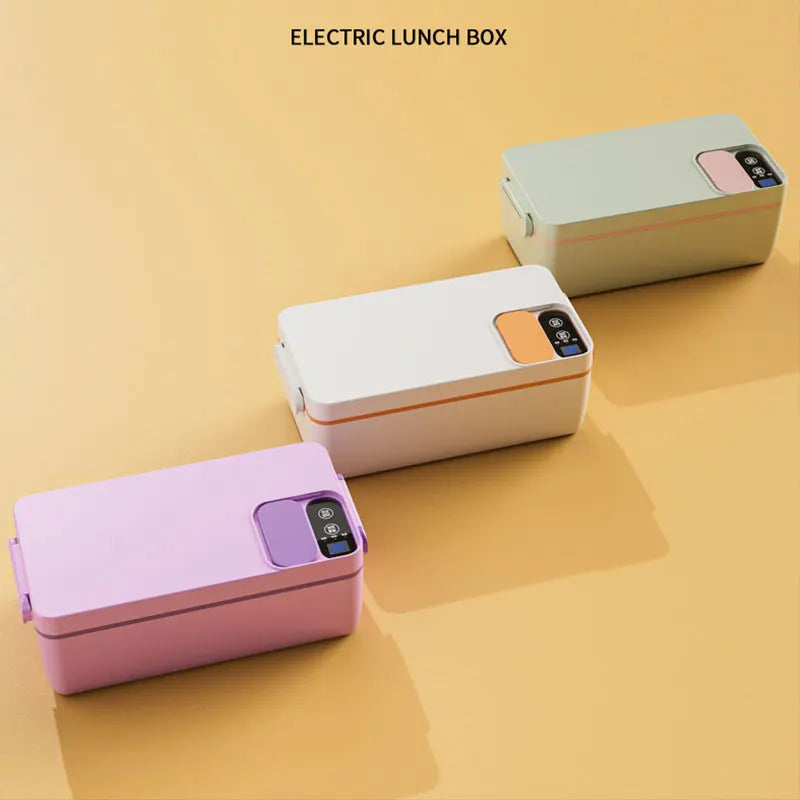 ZYNZE HeatBox™ Go – Portable Electric Lunch Box with 3200mAh Battery (1L, 6H Heat Retention)