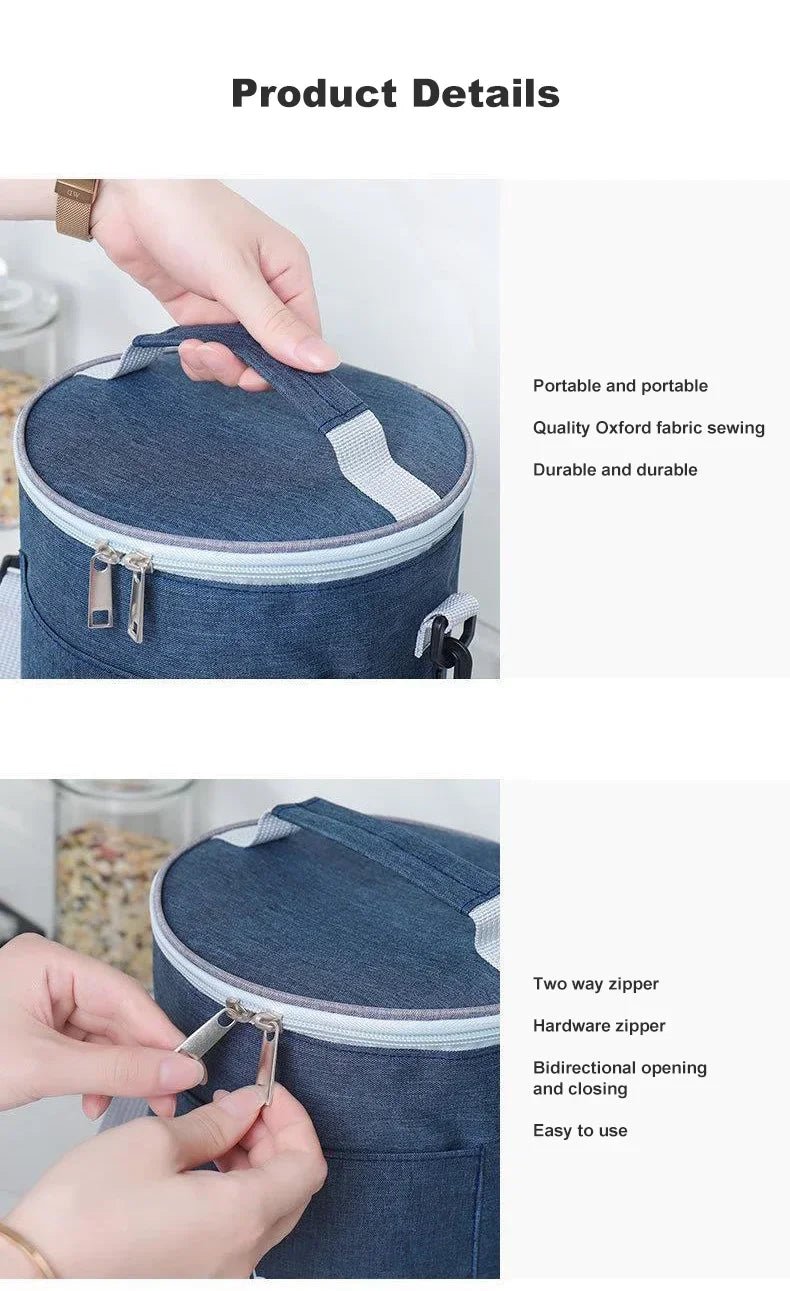 ZYNZE HeatBox™ Pro – 2L USB Electric Lunch Box with Stainless Steel Warmer & Cooler Bag