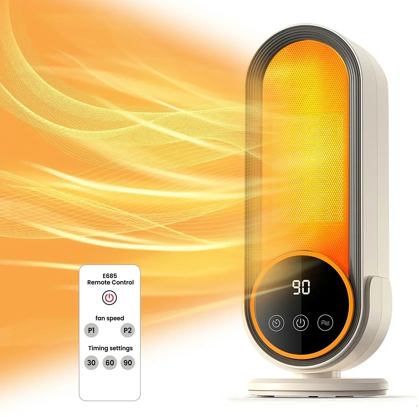 ZYNZE HeatWave™ 1200 – Portable Electric Heater for Home & Office (Fast Heating)