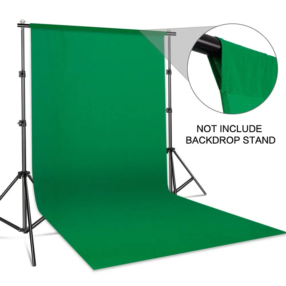 ZYNZE StreamScreen™ – Professional Cotton Backdrop for Photo & Video (Green/White/Black)