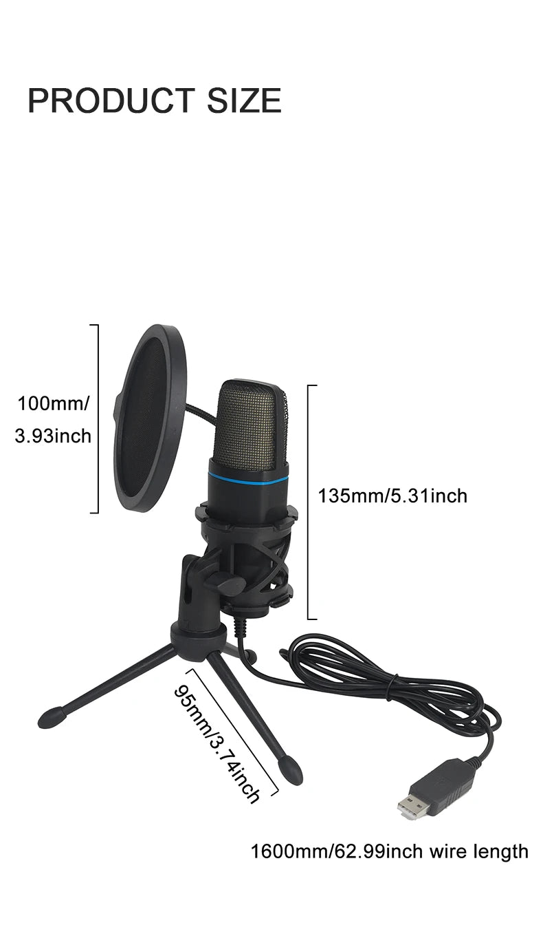 ZYNZE StreamMic™ RGB – USB Condenser Microphone for Gaming, Podcast & Studio Recording