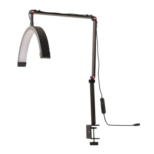 ZYNZE HaloBeam™ M3X – 16” Half-Moon LED Fill Light (3000K–6000K) with C-Clamp Mount