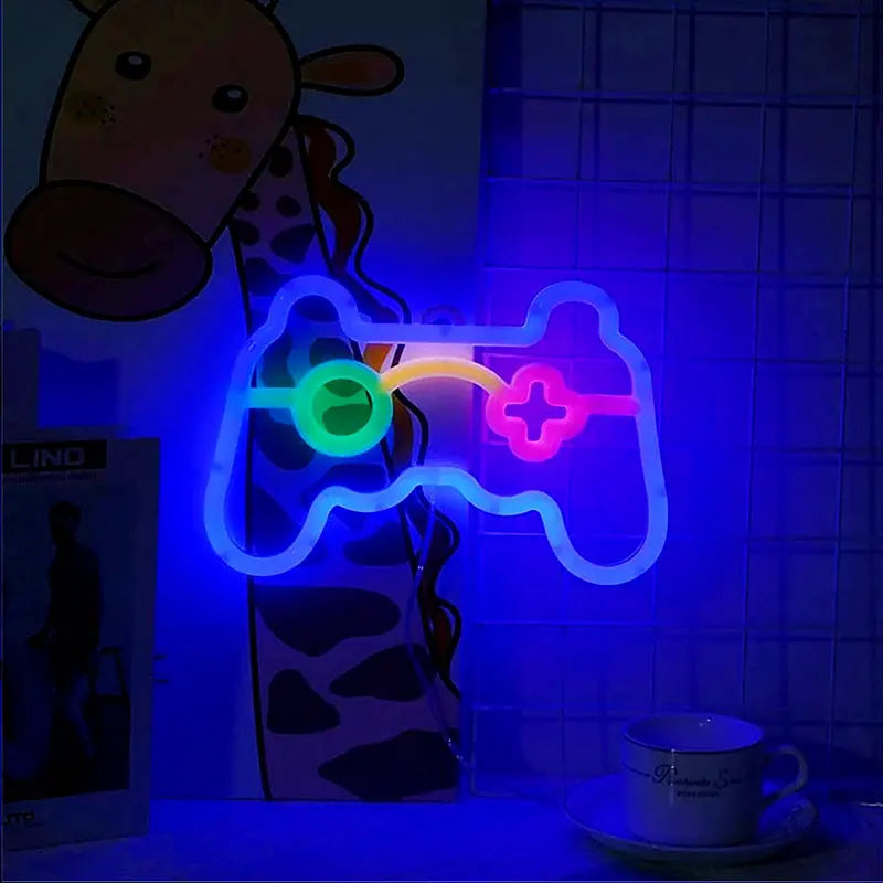 Gamer Neon Sign Lights, Gamer Controller Neon Lamp voor E-sports Room, USB of Batterij Aangedreven Tafellamp, Gaming LED voor Huisdecoratie