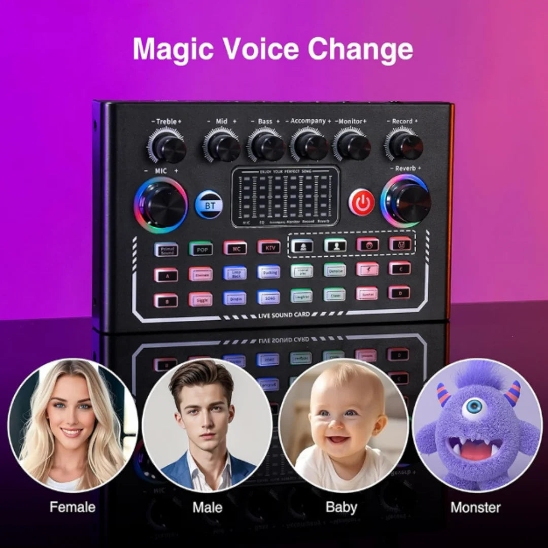 ZYNZE StreamPro™ Complete Recording Kit – Condenser Mic + Sound Card + Arm Stand