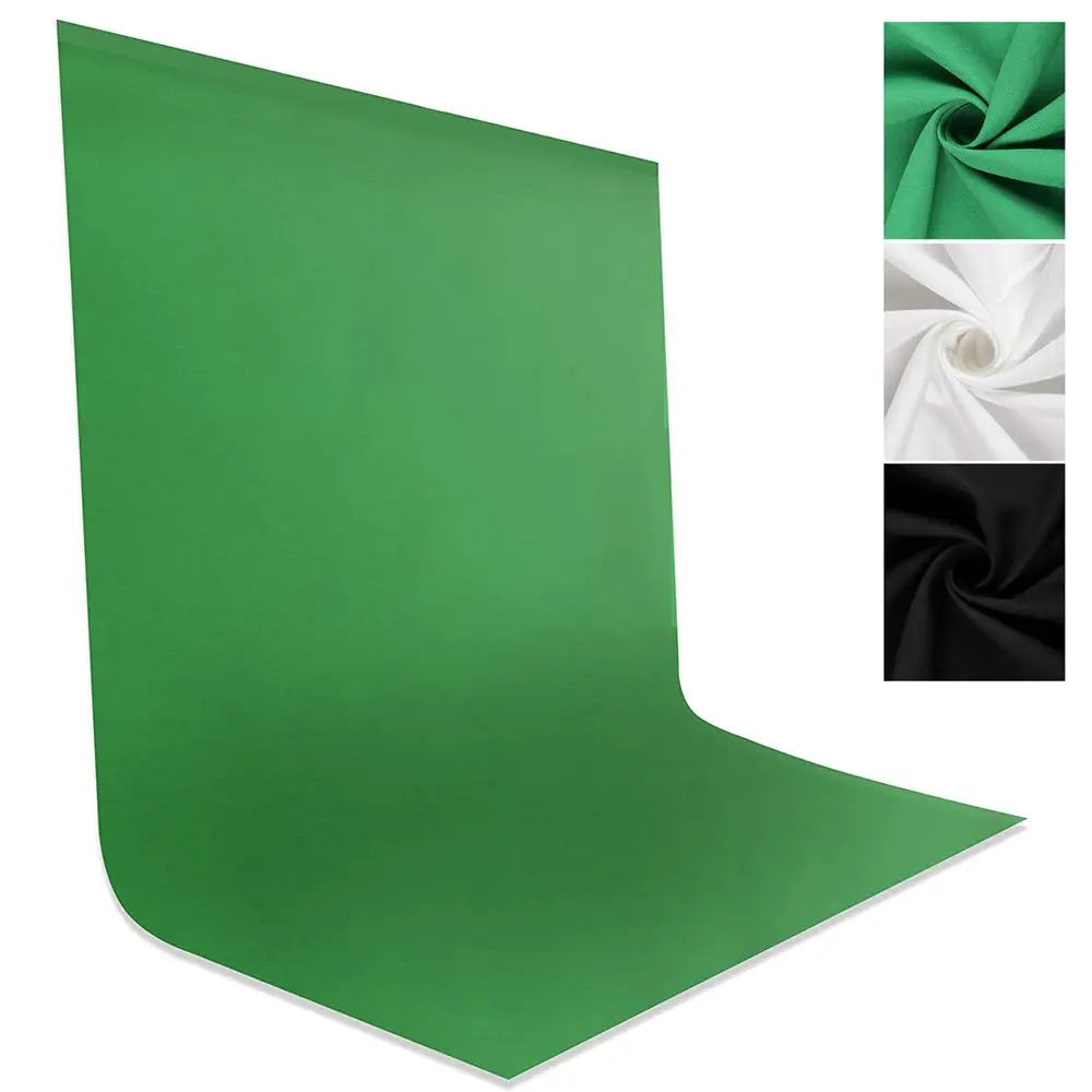 ZYNZE StreamScreen™ – Professional Cotton Backdrop for Photo & Video (Green/White/Black)
