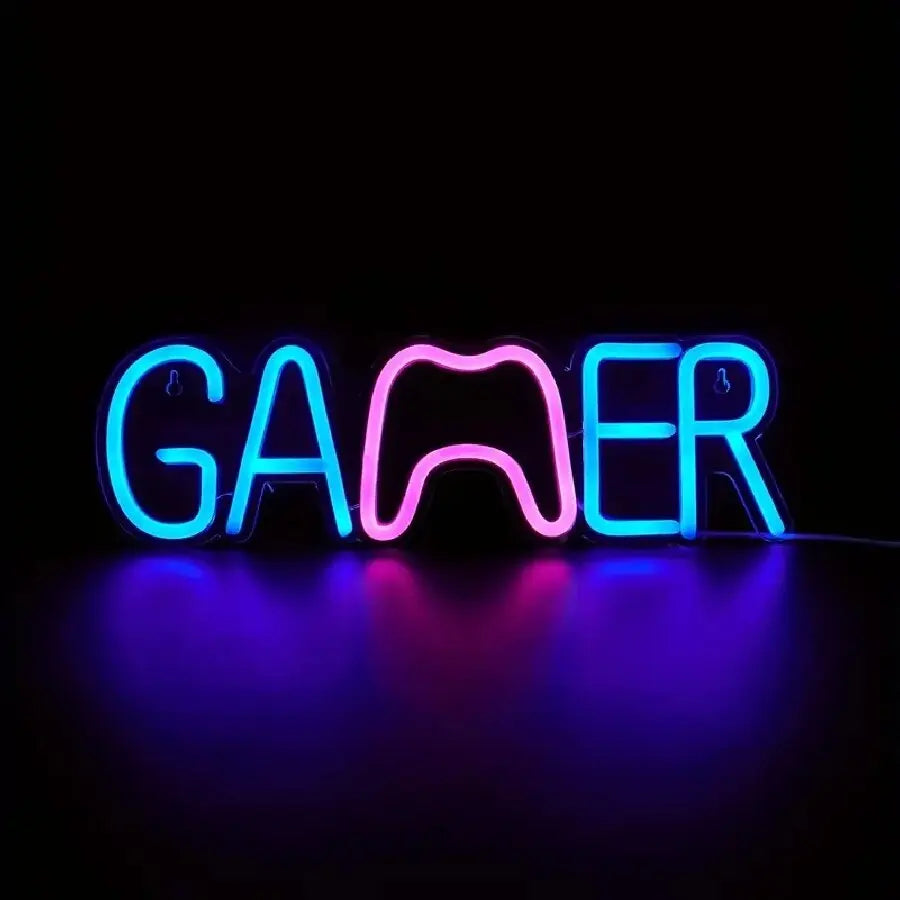 Gamepad-Shaped LED Neon Sign for Gamer Room Decor