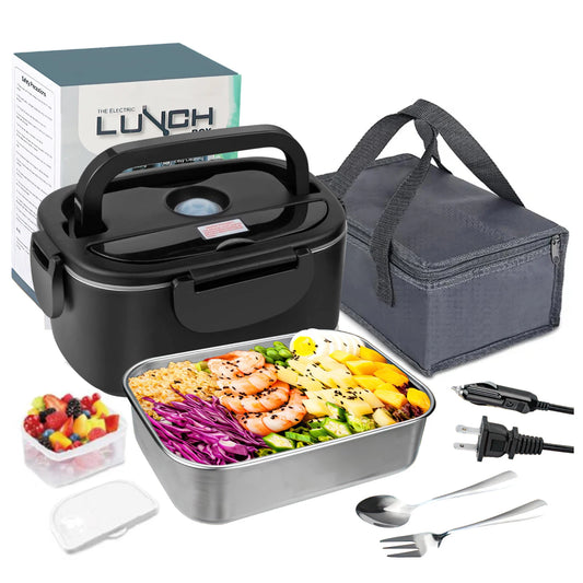 ZYNZE HeatBox™ Duo – 2-in-1 Electric Lunch Box for Car & Home (12V/24V/220V)