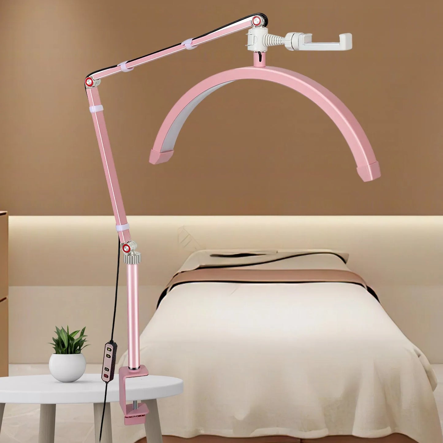 ZYNZE HaloBeam™ M3X – 16” Half-Moon LED Fill Light (3000K–6000K) with C-Clamp Mount