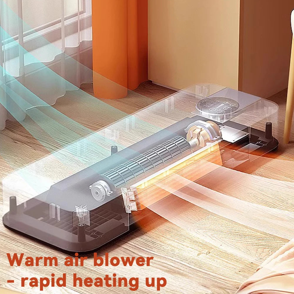 Home Touch Screen Electric Fan Heater With Remote Control Supports Air Cold Air Dual Adjustment Wall Mounted Low-Noise