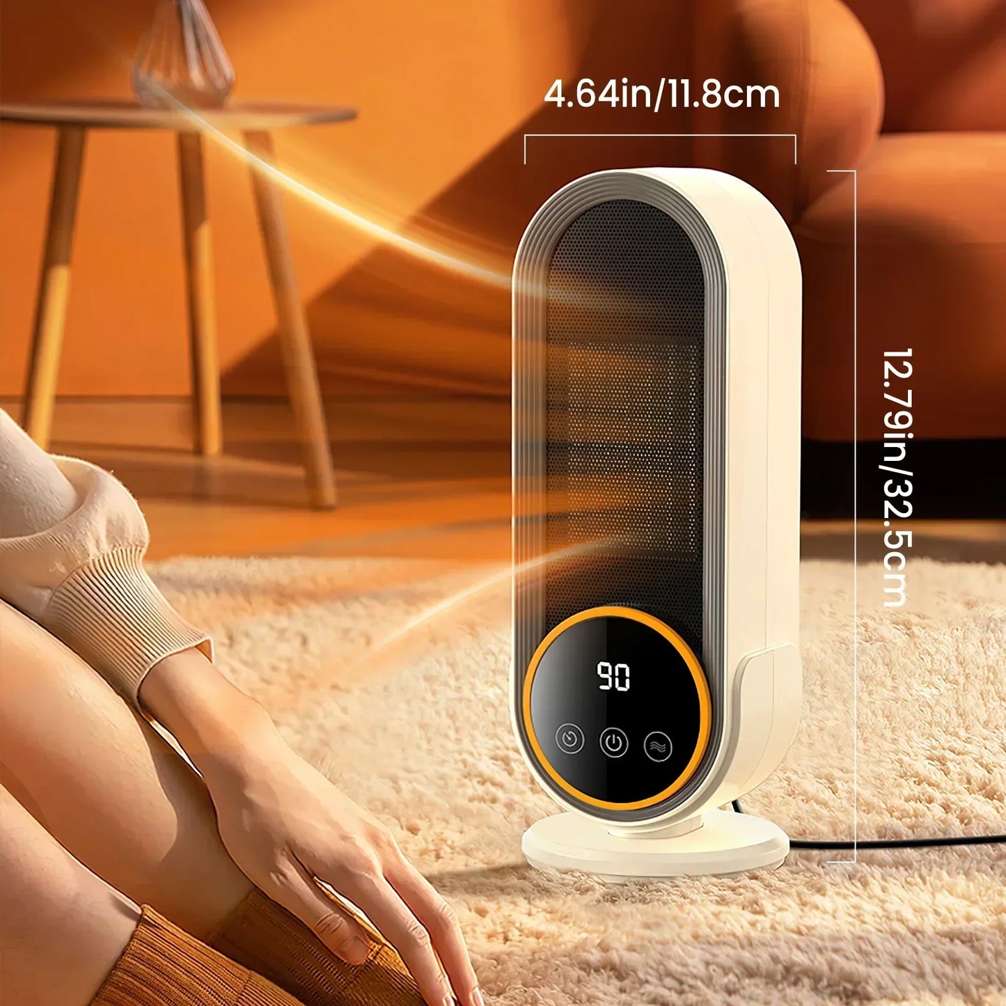 ZYNZE HeatWave™ 1200 – Portable Electric Heater for Home & Office (Fast Heating)