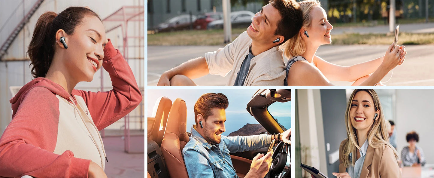 Wireless Bluetooth 5.3 Earbuds with Noise Cancelling Mic