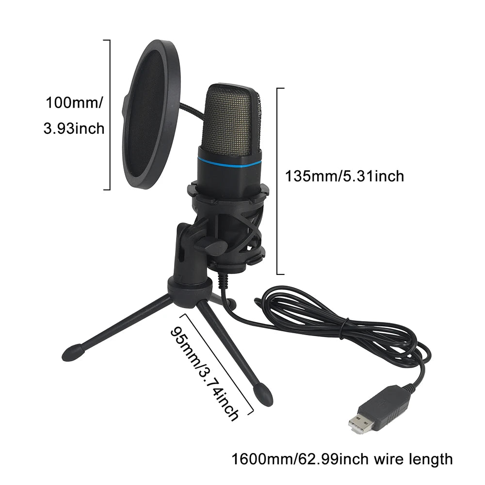 ZYNZE StreamMic™ RGB – USB Condenser Microphone for Gaming, Podcast & Studio Recording