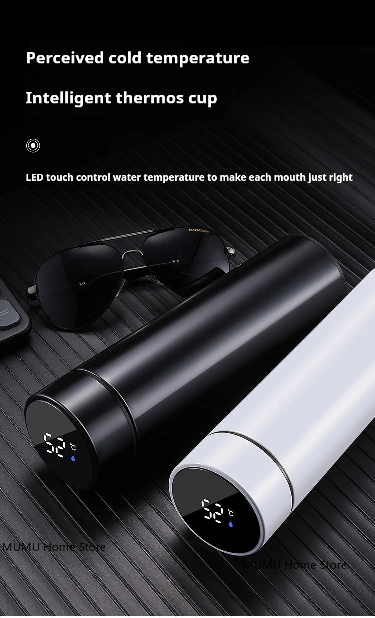 ZYNZE SmartCup™ 500 – Intelligent LED Thermos Bottle (Hot & Cold Insulated Mug)