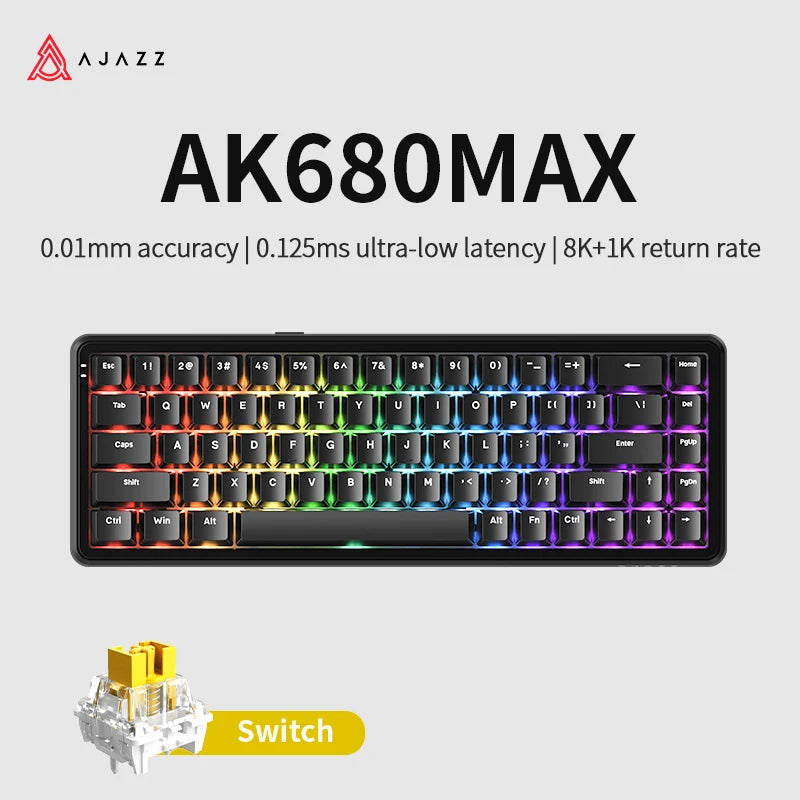ZYNZE ProMag™ AK680 – Magnetic Switch Gaming Keyboard for E-Sports Precision