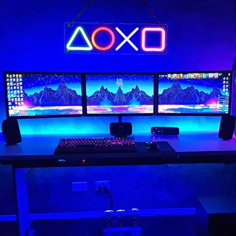 Neonreclames voor slaapkamermuurdecoratie USB-aangedreven schakelaar LED-neonlicht voor gamekamer, woonkamer, tienergamekamerdecoratie
