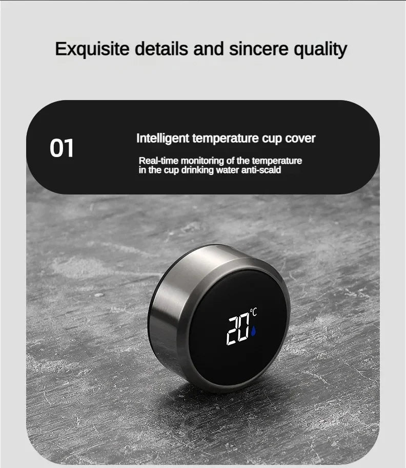 ZYNZE SmartCup™ X – Stainless Steel LED Thermos Bottle (500ML / 1L)