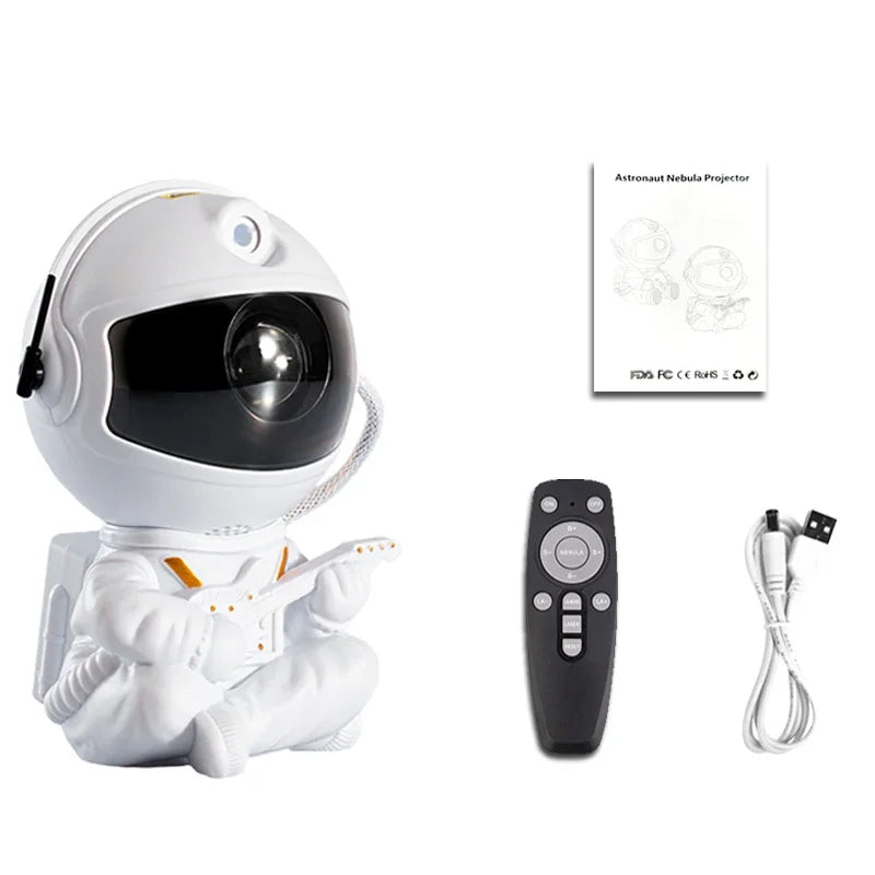 Zynze AstroGlow™ – Galaxy Astronaut Star Projector Night Light for Home & Bedroom