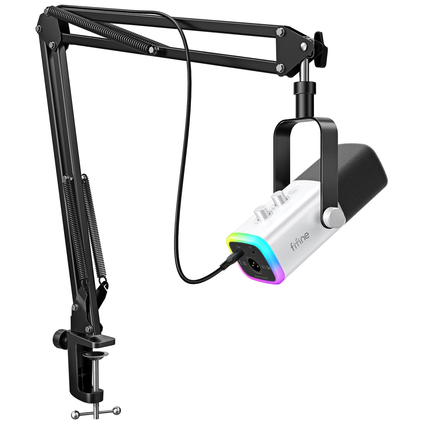 ZYNZE FusionMic™ AM8T – RGB XLR/USB Dynamic Microphone Kit for Streamers & Gamers
