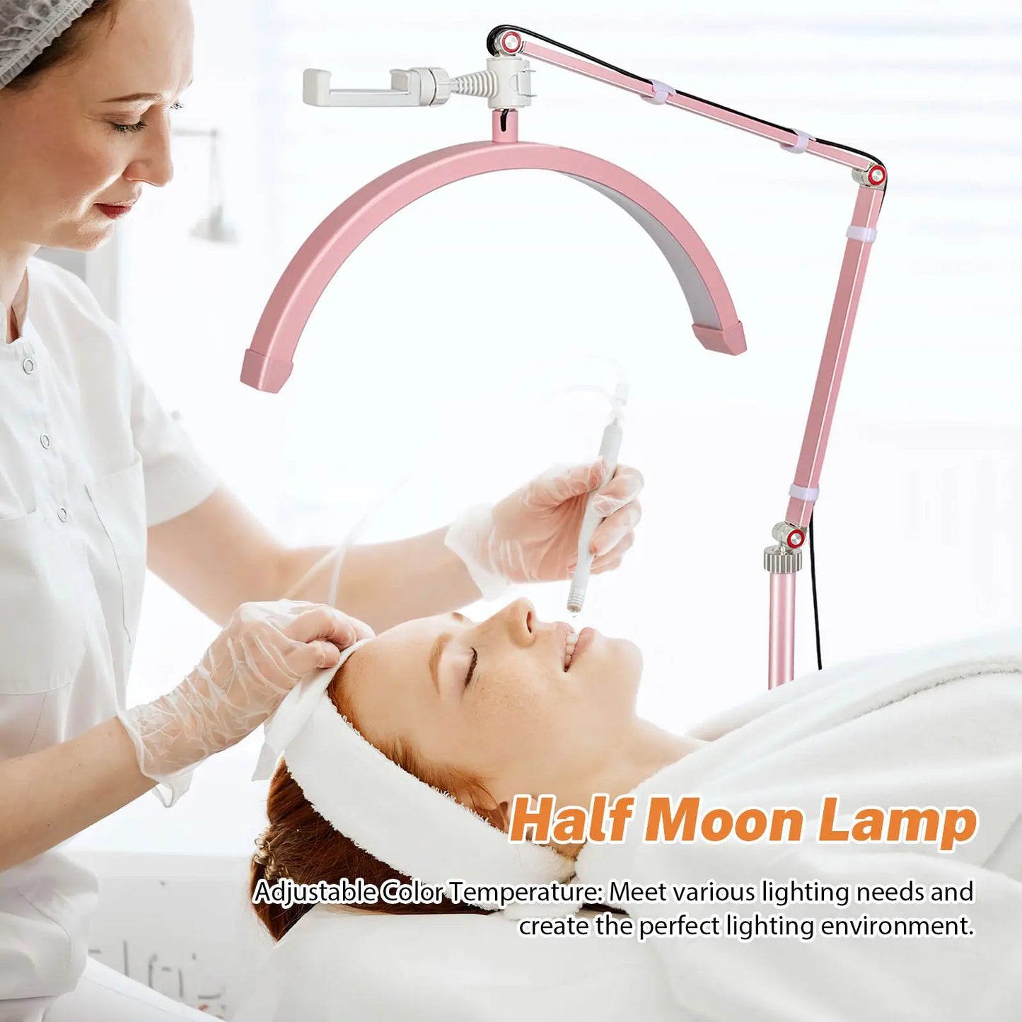 ZYNZE HaloBeam™ M3X – 16” Half-Moon LED Fill Light (3000K–6000K) with C-Clamp Mount