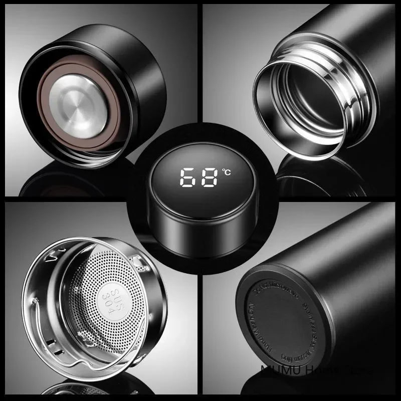 ZYNZE SmartCup™ 500 – Intelligent LED Thermos Bottle (Hot & Cold Insulated Mug)