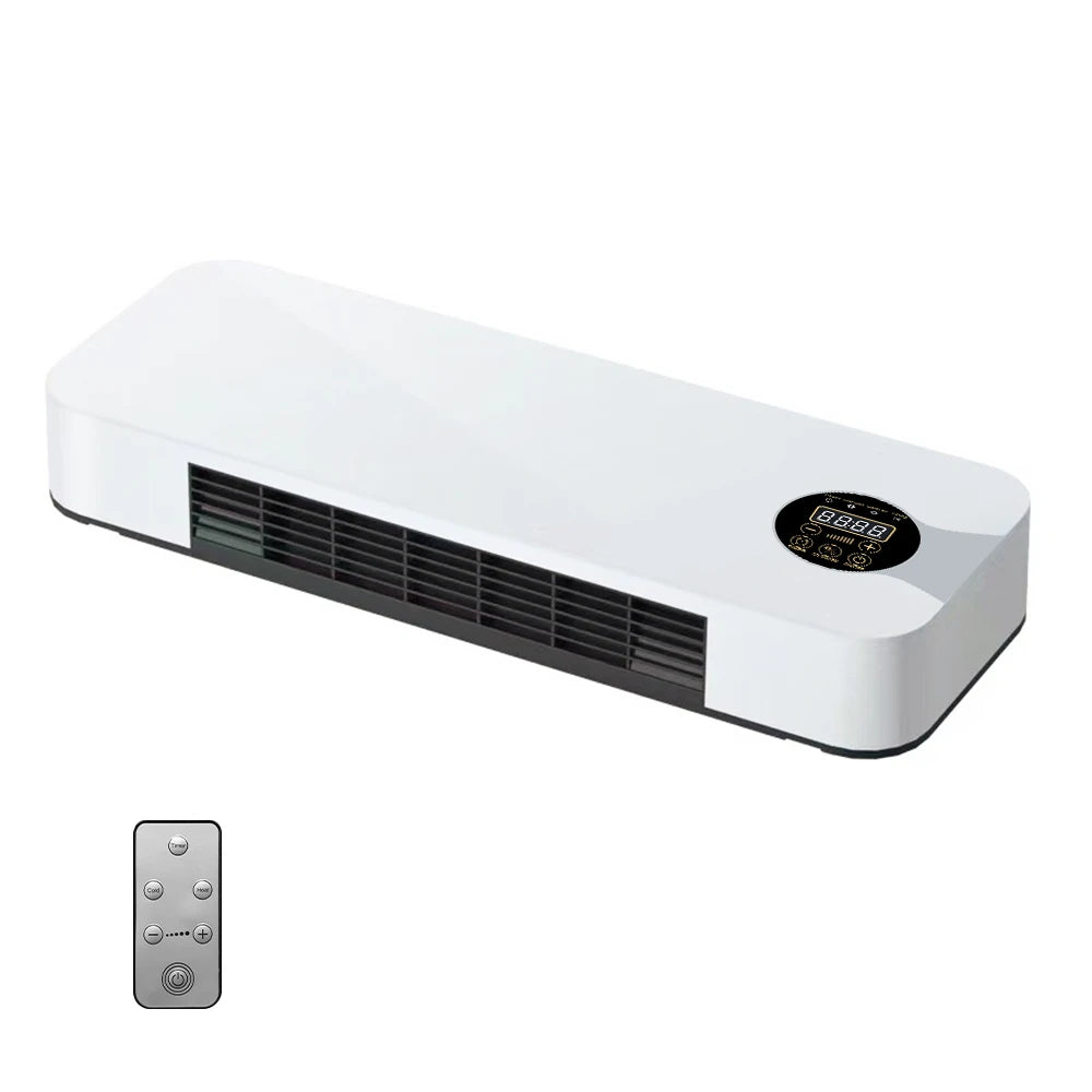 Home Touch Screen Electric Fan Heater With Remote Control Supports Air Cold Air Dual Adjustment Wall Mounted Low-Noise