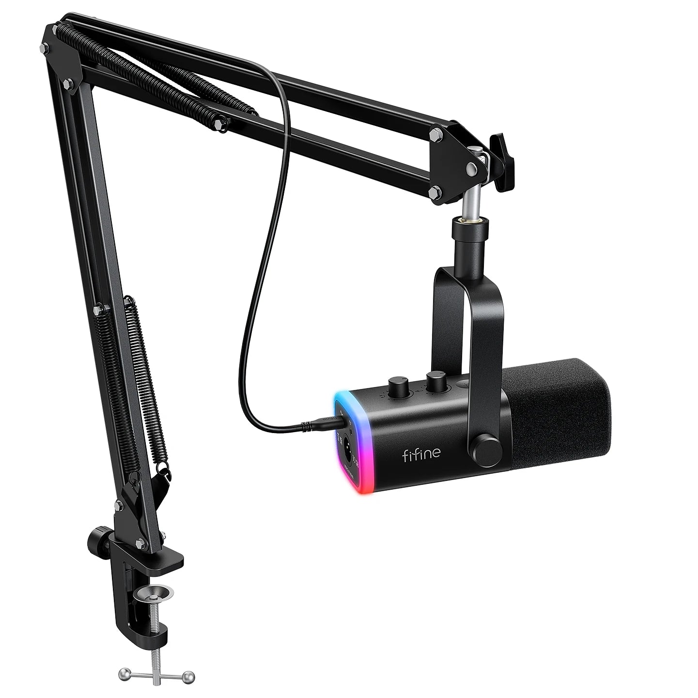 ZYNZE FusionMic™ AM8T – RGB XLR/USB Dynamic Microphone Kit for Streamers & Gamers