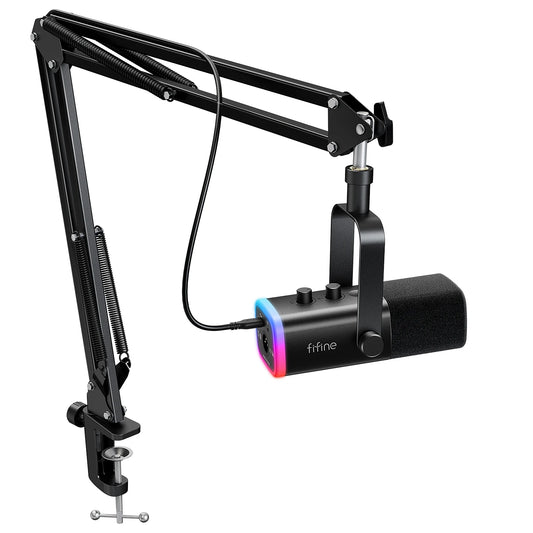ZYNZE FusionMic™ AM8T – RGB XLR/USB Dynamic Microphone Kit for Streamers & Gamers