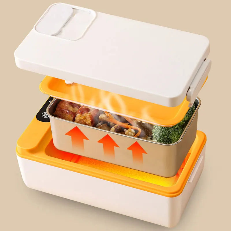 ZYNZE HeatBox™ Go – Portable Electric Lunch Box with 3200mAh Battery (1L, 6H Heat Retention)