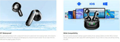 Wireless Bluetooth 5.3 Earbuds with Noise Cancelling Mic