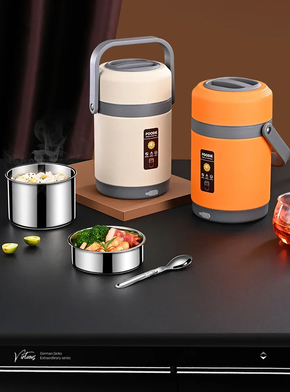 ZYNZE HeatBox™ Pro – 2L USB Electric Lunch Box with Stainless Steel Warmer & Cooler Bag
