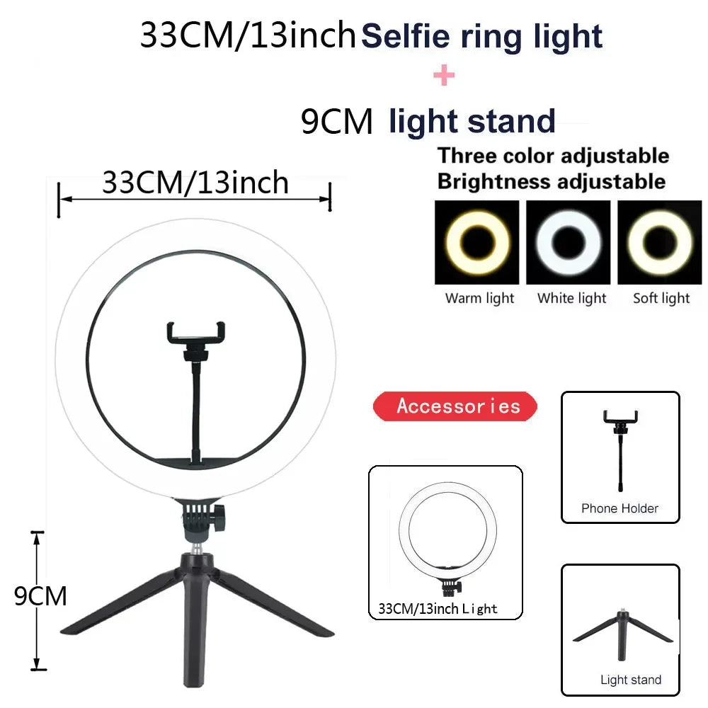 Zynze RingBeam™ – LED Ring Light with Phone Holder for YouTube & Vlogging