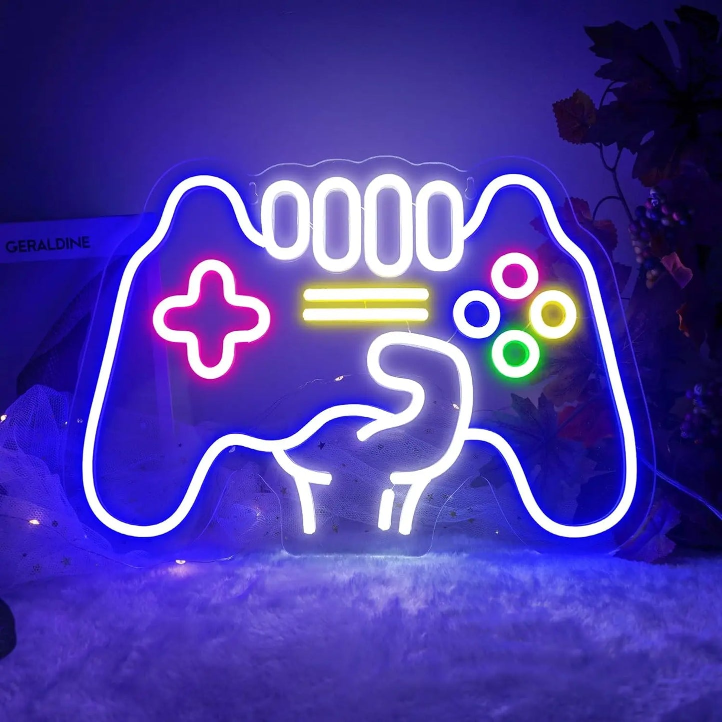 Gamepad-Shaped LED Neon Sign for Gamer Room Decor