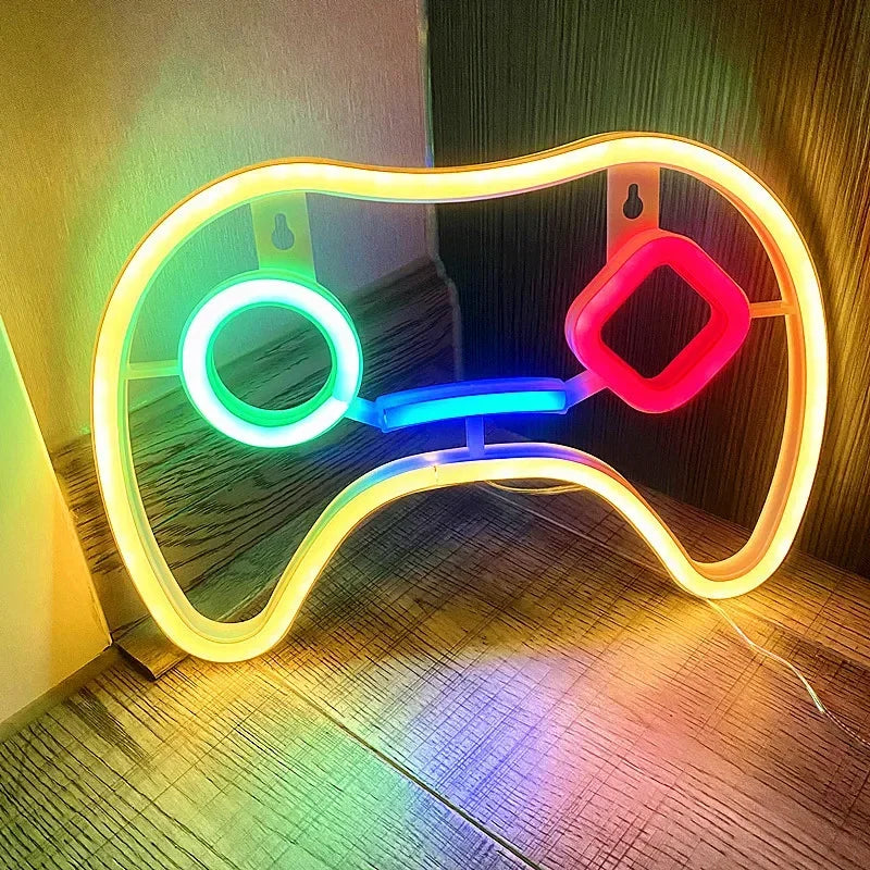 Neonreclames voor slaapkamermuurdecoratie USB-aangedreven schakelaar LED-neonlicht voor gamekamer, woonkamer, tienergamekamerdecoratie