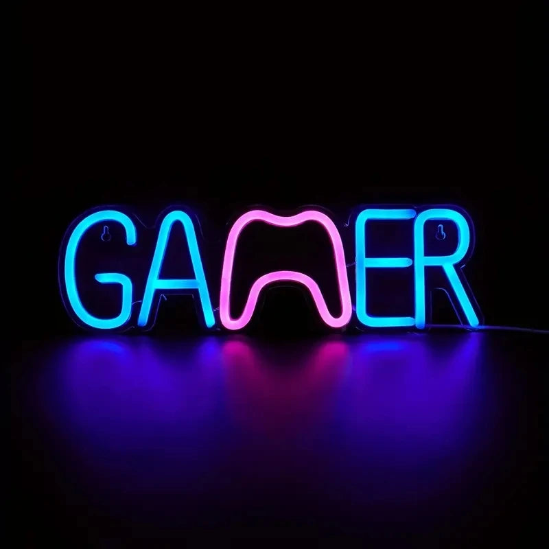 Gamepad-Shaped LED Neon Sign for Gamer Room Decor