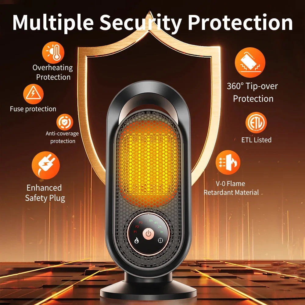 ZYNZE HeatMini™ 1000W – Portable Electric Space Heater with Auto Power-Off & Silent Mode