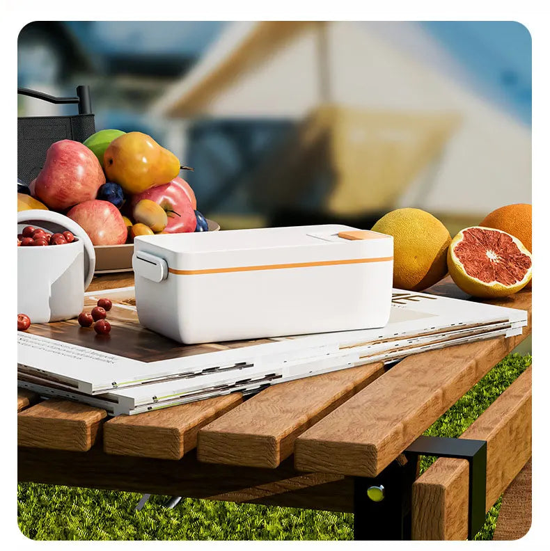 ZYNZE HeatBox™ Go – Portable Electric Lunch Box with 3200mAh Battery (1L, 6H Heat Retention)