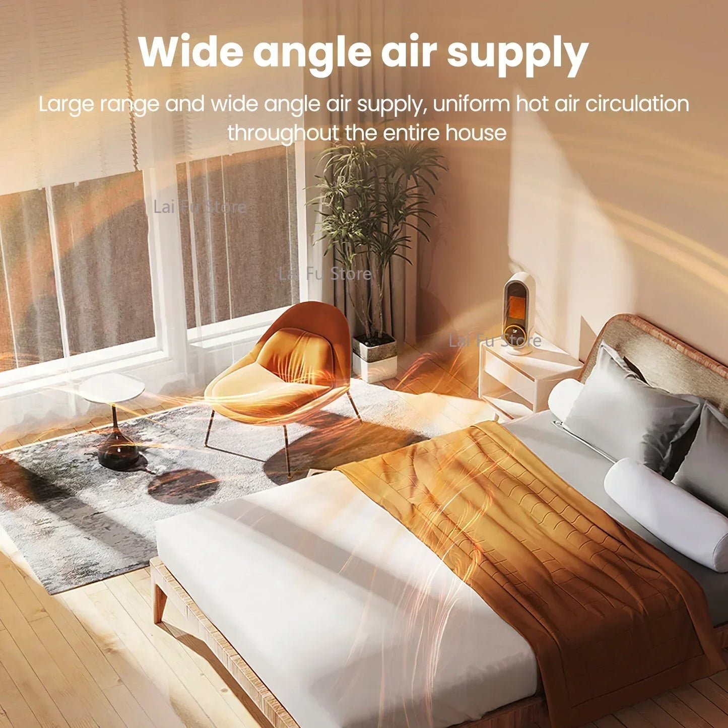 ZYNZE HeatWave™ 1200 – Portable Electric Heater for Home & Office (Fast Heating)