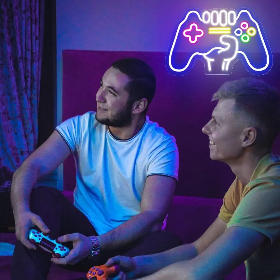Gamepad-Shaped LED Neon Sign for Gamer Room Decor