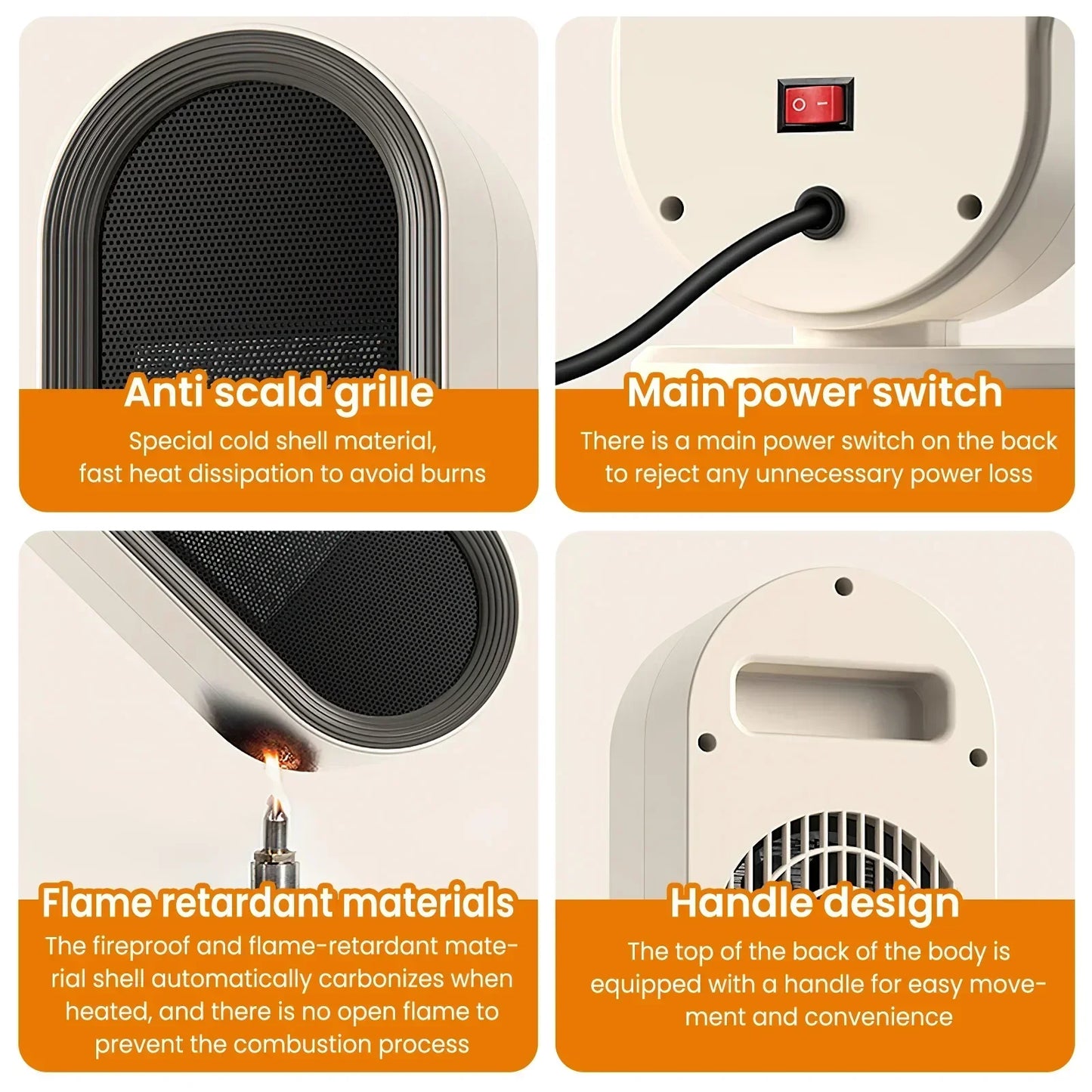 ZYNZE HeatWave™ 1200 – Portable Electric Heater for Home & Office (Fast Heating)