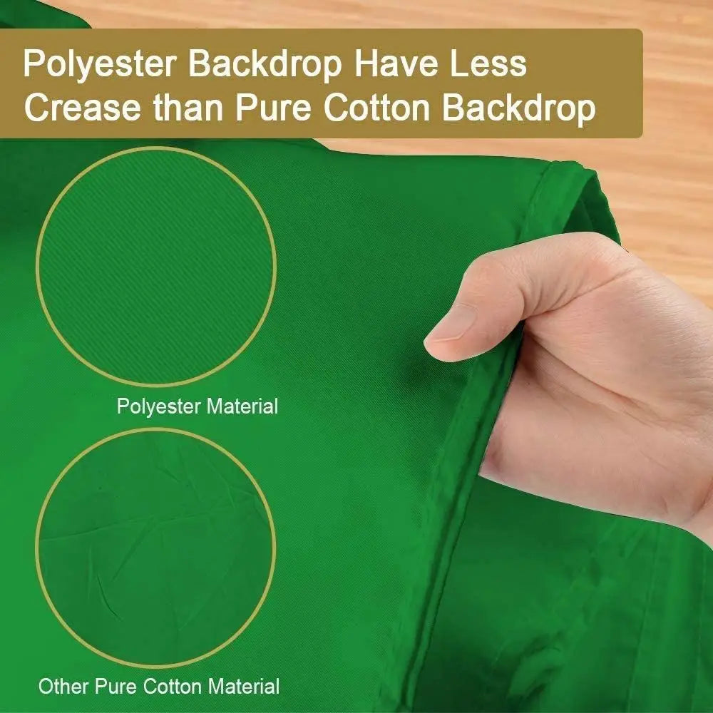ZYNZE StreamScreen™ – Professional Cotton Backdrop for Photo & Video (Green/White/Black)
