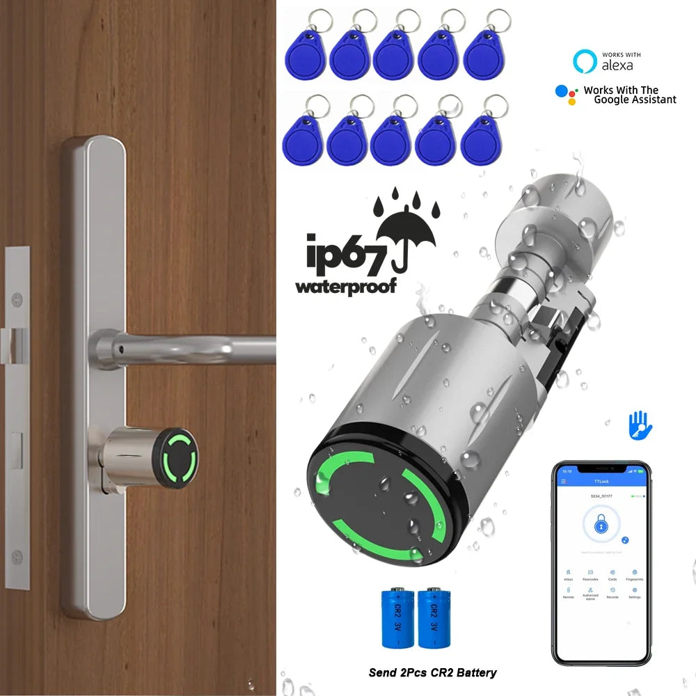 ZYNZE LockPro™ X1 – Smart TTLock Cylinder with App Control & IP67 Waterproof Design